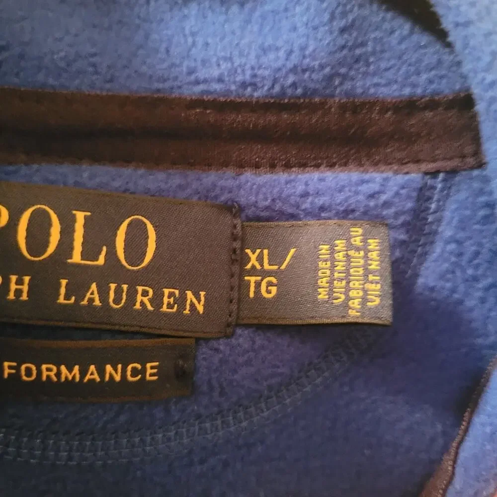 Polo Ralp Lauren Performance Mens Navy Blue 1/4 Zip Sweater Sweatshirt XL